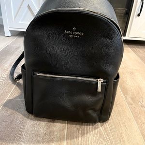 Kate Spade Leila Pebbled Leather Large Dome Backpack - Black